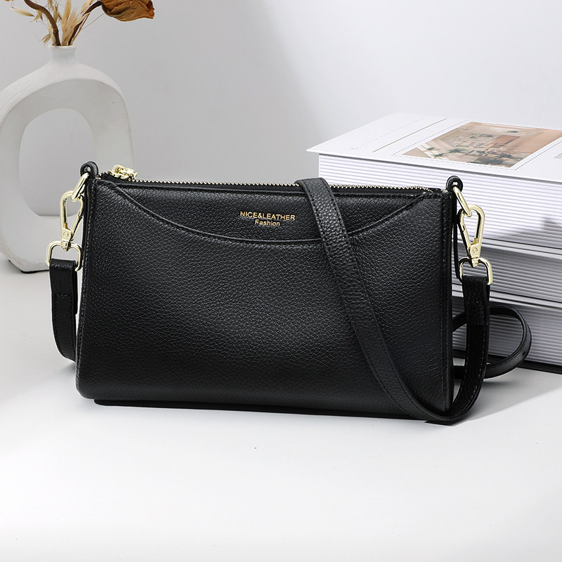 女2023新款大容量中年软皮斜挎包 七黛蒂兰雅女士包袋