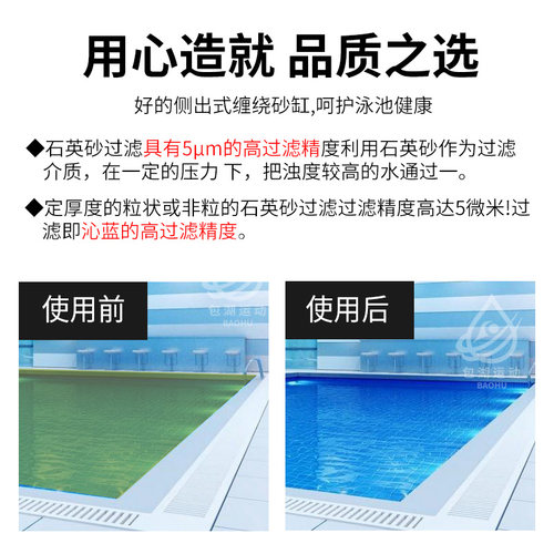 大流量沙缸过滤器水上乐园海洋馆缠绕侧出式过滤器水循环过滤设备 - 图0