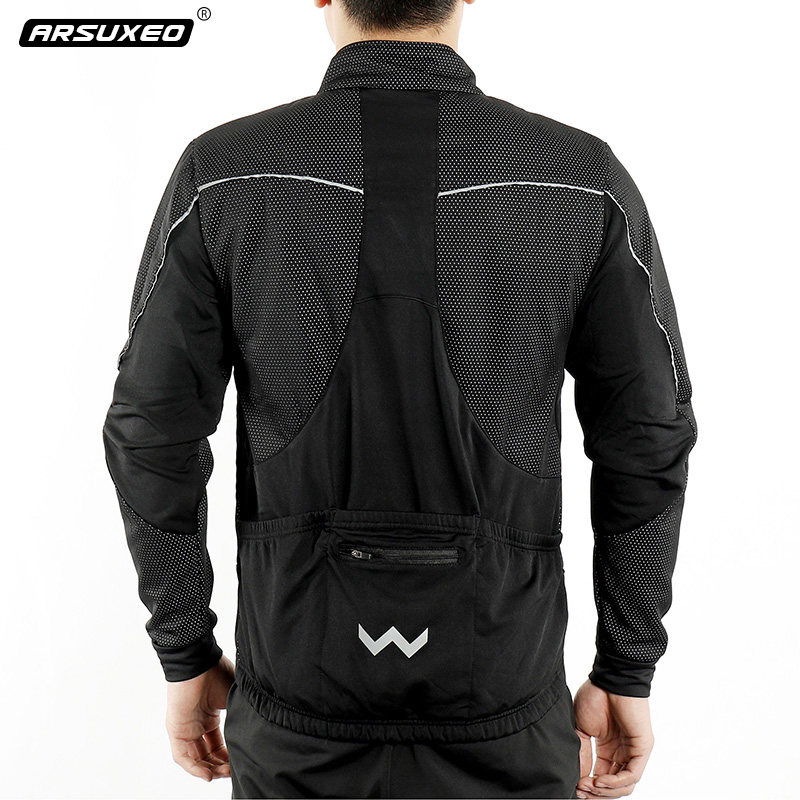 骑行服男冬季防风抓绒公路车夹克 艾速欧骑行服