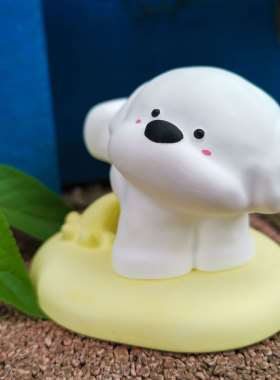 撒野小狗可爱香薰石膏摆件