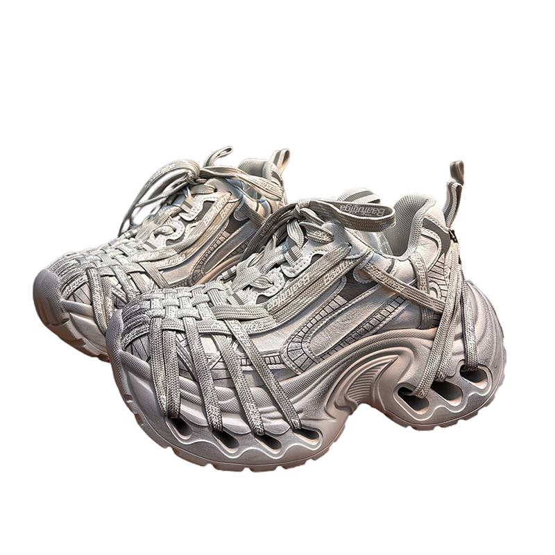 复古真皮绑带做旧松糕厚底老爹鞋女时尚百搭小个子增高休闲运动鞋,淘宝优惠券,粉丝福利购,淘宝优惠卷