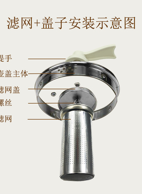 通用养生壶过滤网304过滤桶泡茶