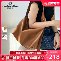 Narandu Big Bag Bag 2023 New Single Shoulder Bag Woman Large Capacity Tote Bag Soft Leather Diagonal Satchel Girl Bag Commute