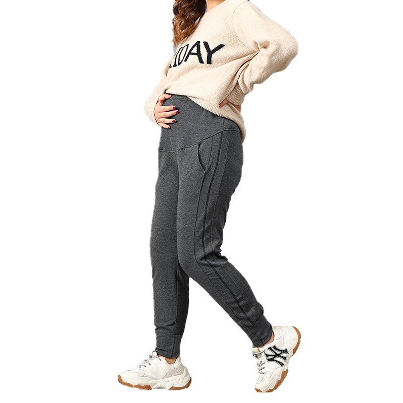 孕妇冬款加厚绒托腹百搭潮妈打底裤 恋酷桥孕妇打底裤