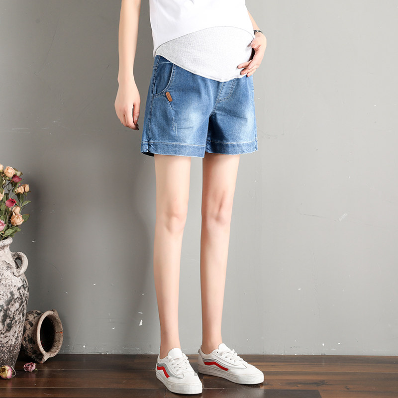 夏季200斤加肥加大码孕妇牛仔裤 恋酷桥孕妇打底裤