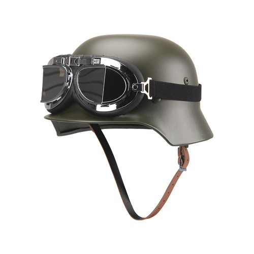 影视道具八佰M35钢盔 二战德式防暴头盔 哈雷骑行摩托车安保用品 - 图3