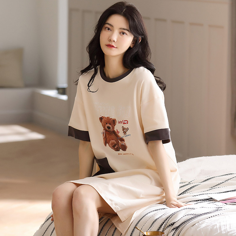 夏季纯棉短袖学生2022年新款睡裙 卡之恋服饰睡裙