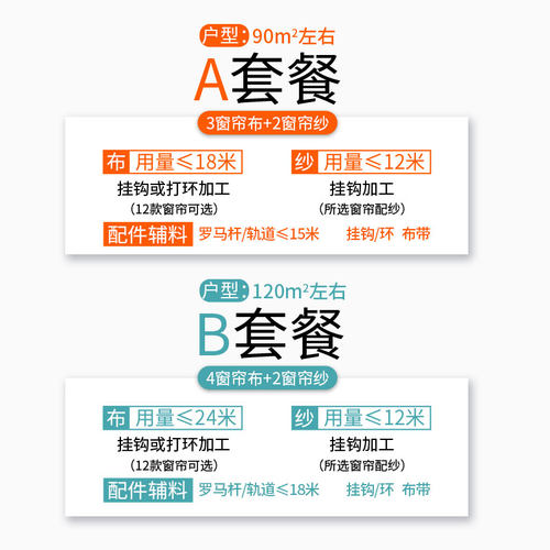 全屋窗帘套餐定制北欧简约现代包安装上门测量全国三室二室二厅一 - 图2