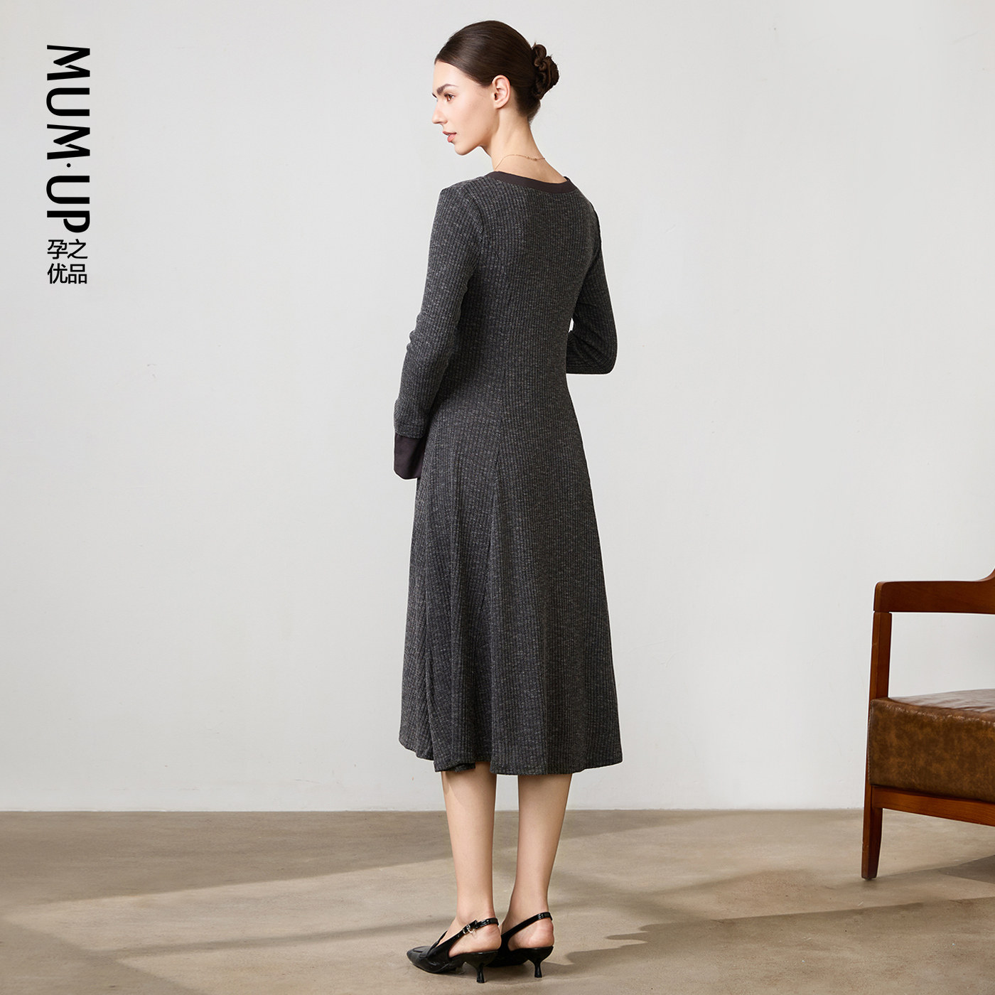 【新品】孕妇连衣裙春秋款赫本风孕妇裙轻奢高级感孕期孕妇装长裙,淘宝优惠券,粉丝福利购,淘宝优惠卷