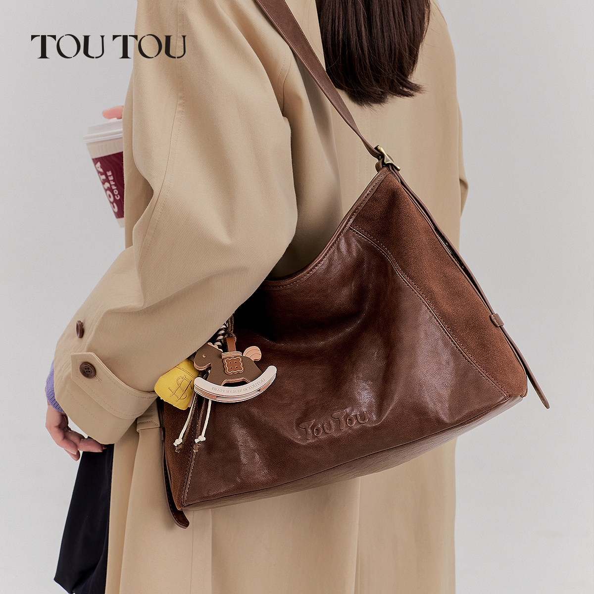 马年新年礼物TOUTOU托特包大容量软皮通勤大包单肩斜挎包本命年女,淘宝优惠券,粉丝福利购,淘宝优惠卷