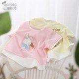 Летняя одежда подходит для мужчин и женщин, детская мультяшная тонкая летняя футболка с коротким рукавом для новорожденных, коллекция 2022