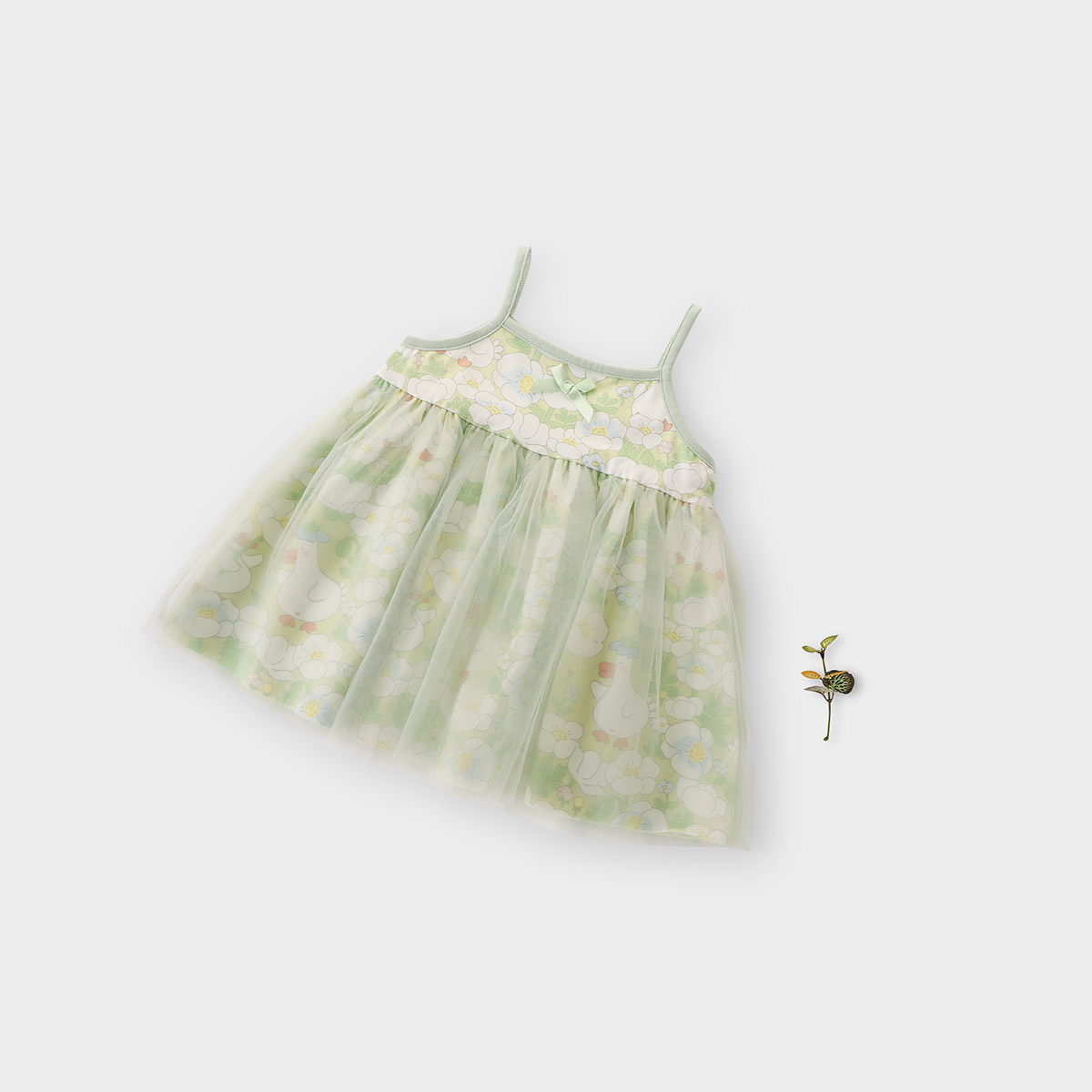 女童连衣裙2024新款夏季网纱吊带裙周岁小女孩公主裙女宝宝裙子