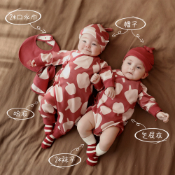 狮低价，8件套】新生儿婴儿礼盒秋冬连体衣
