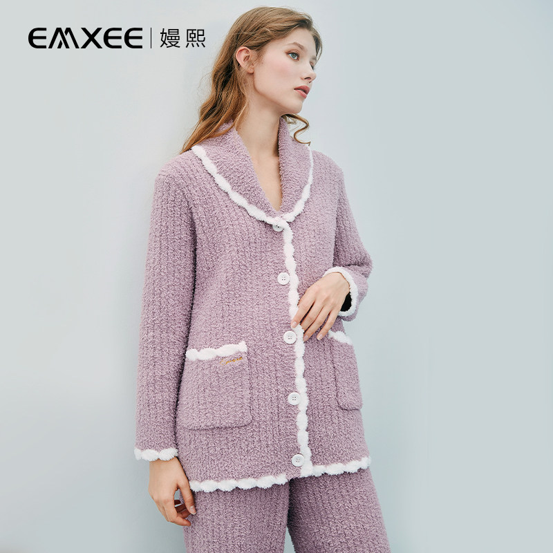 【新品】嫚熙秋冬月子服哺乳可睡衣 嫚熙家居服套装