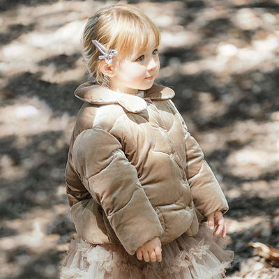 嫚熙童装儿童棉服保暖加厚校服神器女童棉袄2025新款冬季女宝外套