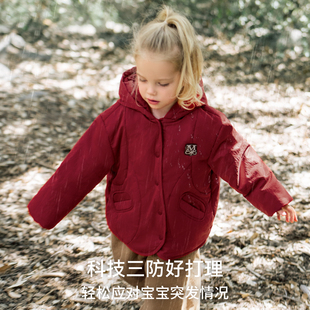 嫚熙童装儿童棉服加厚保暖外套