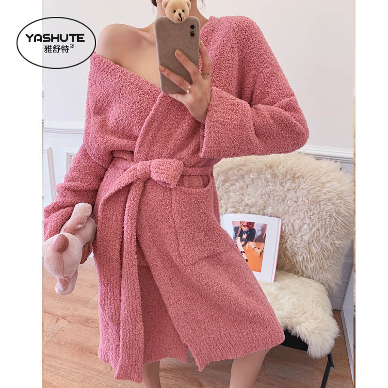 软绵绵秋冬长款可外穿日系甜美睡裙 雅舒特睡衣/家居服套装