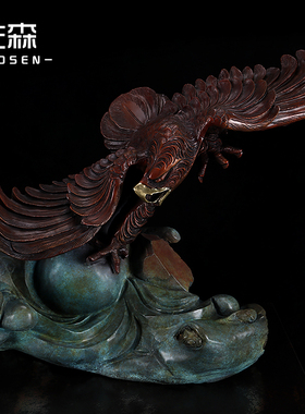 大鹏展翅铜摆件开业乔迁工艺礼品