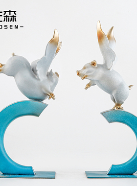 佐森全黄铜一飞冲天家居饰品摆件