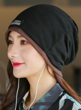 帽子女秋冬套头包头帽防风保暖