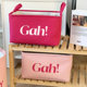 Pink thickened fabric student storage basket dirty clothes bucket