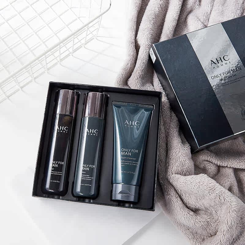 a.h.c /爱和纯ahc男士水乳套盒 紫色标签海外面部护理套装