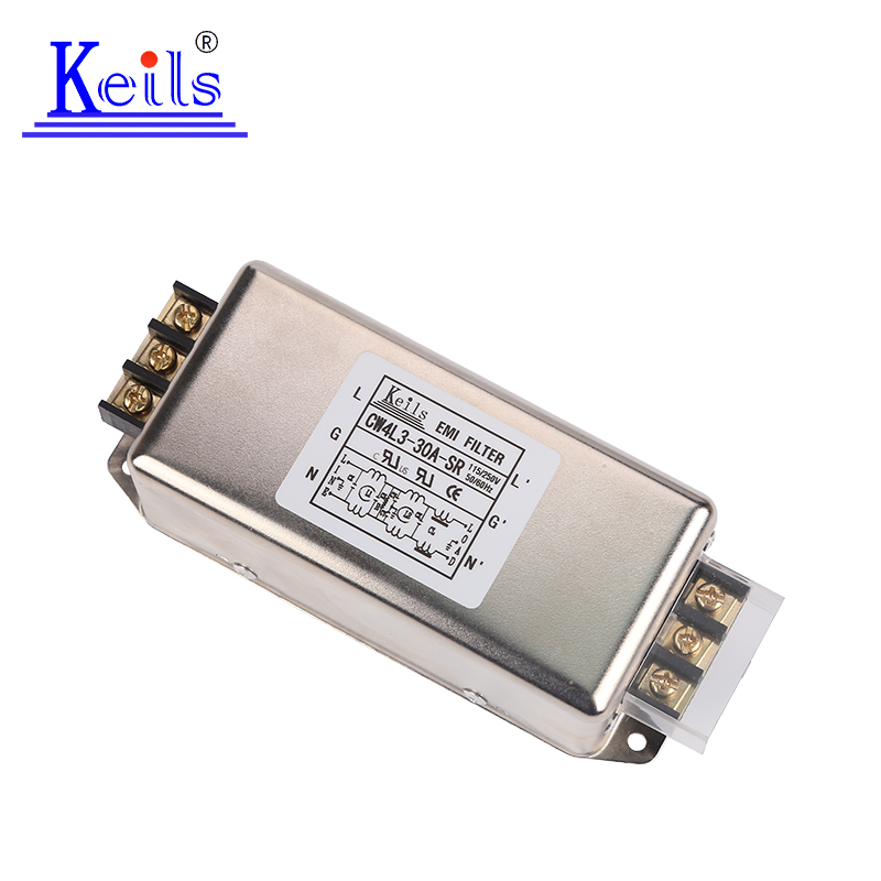 KEILS抗干扰单相220V三级节电源滤波器CW4L3-30A-SR端子台变频器 - 图2