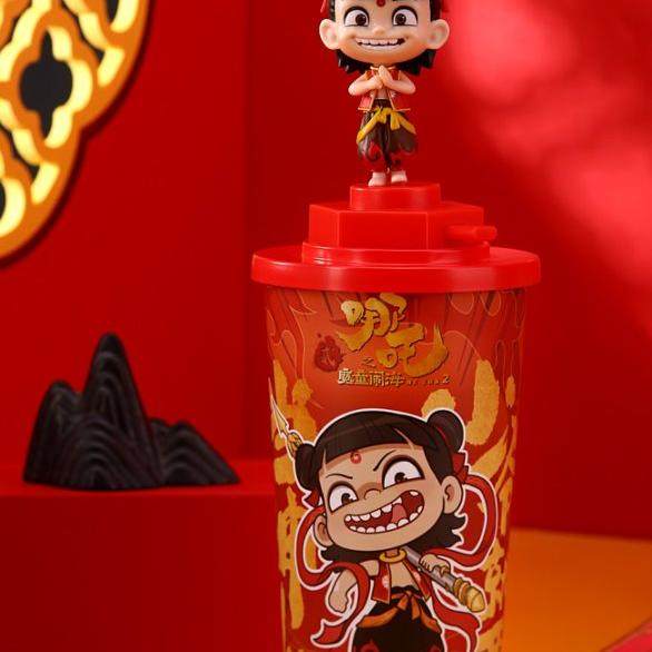 影城正版哪吒2魔童闹海周边水杯爆米花桶太乙真人敖丙玩偶杯挂件