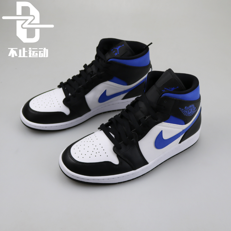 Air Jordan 1 Mid皇家蓝 AJ1中帮男子篮球鞋 554724-140-图0