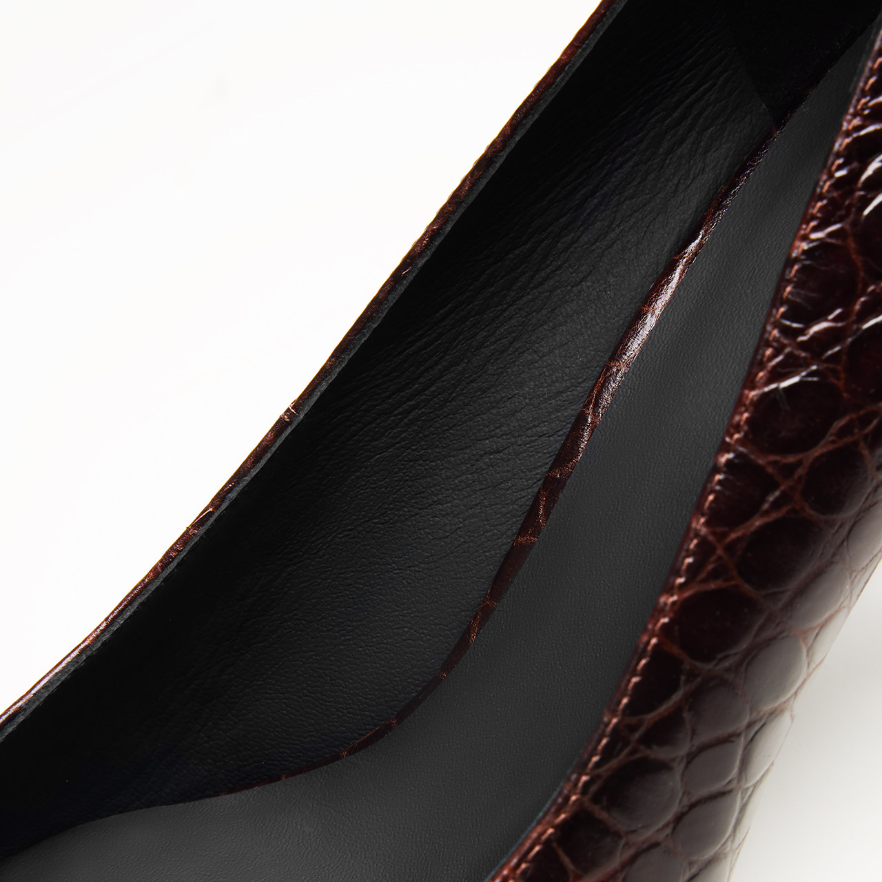 烫社交女鞋牛皮咖啡鳄鱼纹尖头圆口细高跟鞋法式通勤百搭女士单鞋,淘宝优惠券,粉丝福利购,淘宝优惠卷