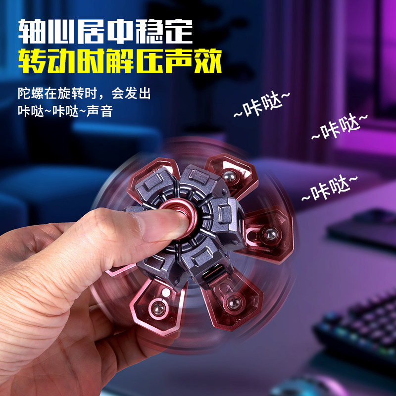 机械金属指尖陀螺玩具儿童男孩子炫酷机甲风解压神器手指旋转转乐,淘宝优惠券,粉丝福利购,淘宝优惠卷