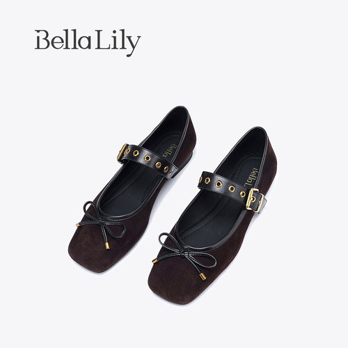 BellaLily新款平底复古玛丽珍鞋女原创单鞋新中式奶奶鞋 - 图2