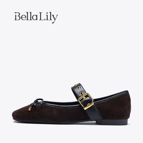 BellaLily新款平底复古玛丽珍鞋女原创单鞋新中式奶奶鞋 - 图1