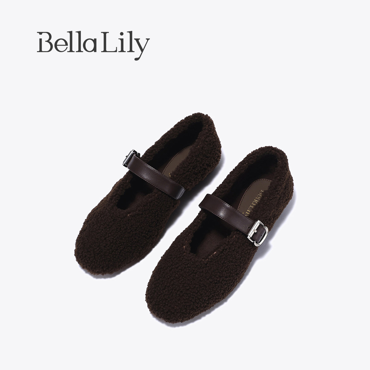 BellaLily2025秋季新款复古软底玛丽珍鞋女浅口单鞋羊毛平底鞋子,淘宝优惠券,粉丝福利购,淘宝优惠卷