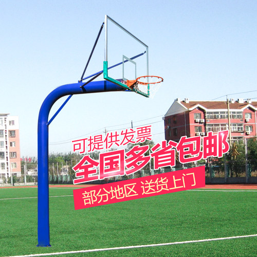篮球架户外标准学校单位训练比赛可扣篮成人平箱可移动室外篮球框 - 图1