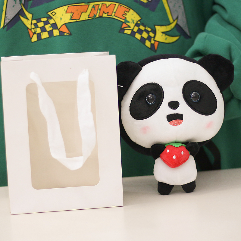 正版毛绒熊猫儿童小包包可爱女孩斜挎包卡通成都基地同款生日礼物 - 图3