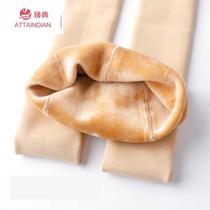 Light Leg God Instrumental Men Wear Men Winter Meat Color Beating Underpants Super Thick Autumn Winter Warm Light Leg God outside wearing silk socks