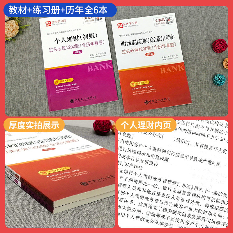 【银行从业初级】备考2024年过关1200题法律法规+个人理财/个人贷款/公司信贷/银行管理/ 银行业风险管理考试历年真题