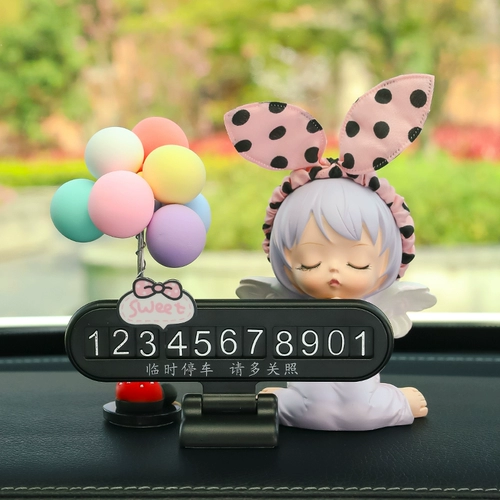 Автомобильная временная лицензия на парковку лицензии на номер телефона номер карты номер пластина, автомобиль Annie Angel Car Внутренние декоративные принадлежности Daquan Girl