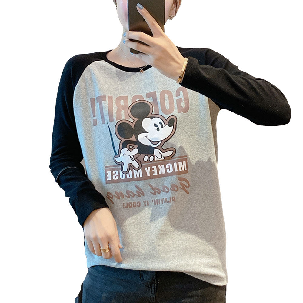 欧洲站2020秋冬新中长款拼色装t恤 沃咖T恤