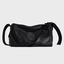 Kassisk small crowdsexless Italian tannic real cow leather bag bag woman large capacity single shoulder bag male inclined satchel bag