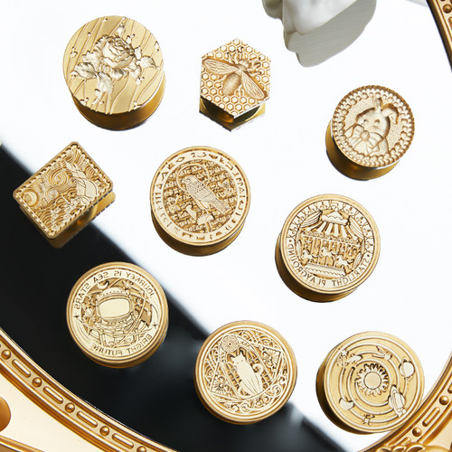 穗迪思火漆印章火漆蜡套装信封封口手账密封蜡封印sealing wax stamp 3D立体异形浮雕 - 图0