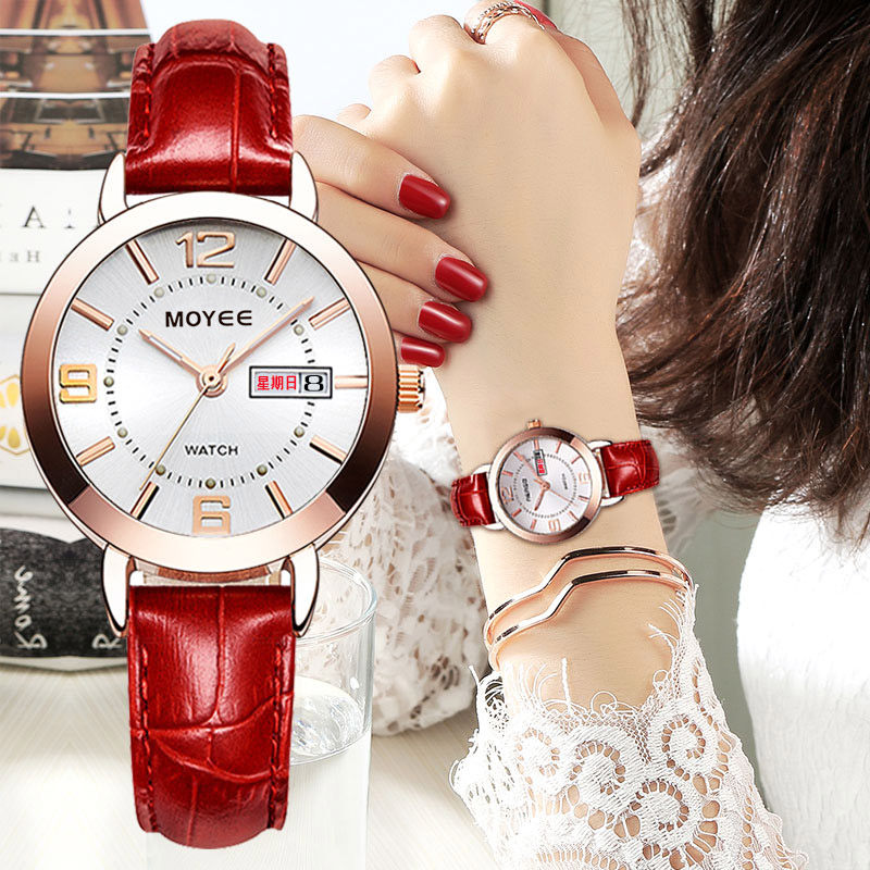潮流女士钢带学生韩版情侣表 moyee摩尔国产腕表