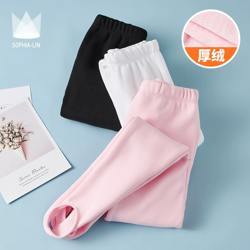 Демисезонные детские колготки, флисовая спортивная одежда, штаны, увеличенная толщина