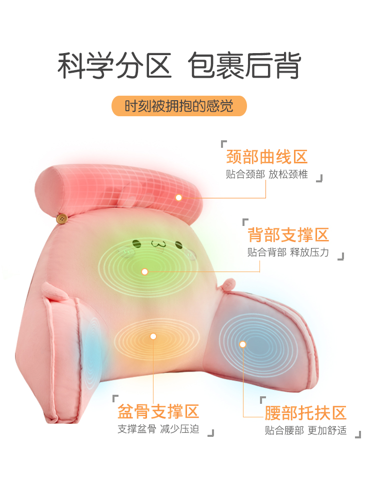 床头软包大靠背宿舍墙靠垫床上玩手机靠枕床头看书神器护腰靠背垫