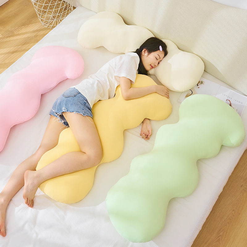 凉感长条抱枕女生睡觉靠枕云朵床上侧睡夹腿靠枕客厅沙发冰丝枕头,淘宝优惠券,粉丝福利购,淘宝优惠卷