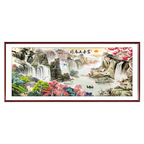 富春山居图十字绣2026新款高级客厅大气山水风景画手工刺绣自己绣 - 图3