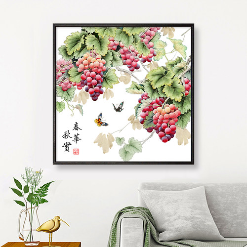 硕果累累十字绣2026年新款客厅餐厅水果葡萄简单手工刺绣挂画小件 - 图2