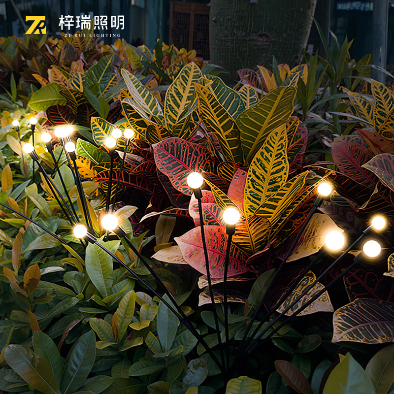 太阳能户外灯防水草坪灯花园灯萤火虫灯地插灯别墅庭院芦苇氛围灯 - 图1