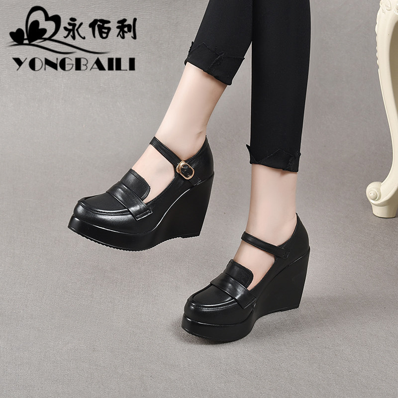 厚底玛丽珍鞋女乐福鞋2025新款超高跟小个子女鞋松糕英伦风小皮鞋,淘宝优惠券,粉丝福利购,淘宝优惠卷